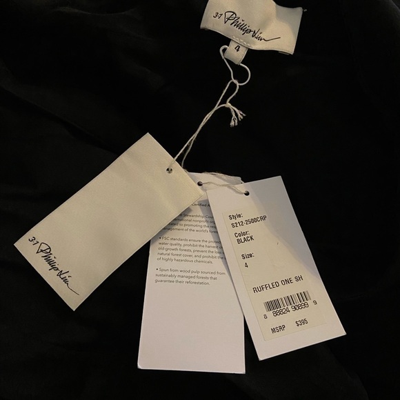 NWT  3.1 phillip lim womens drapey one shoulder blouse - Picture 5 of 11